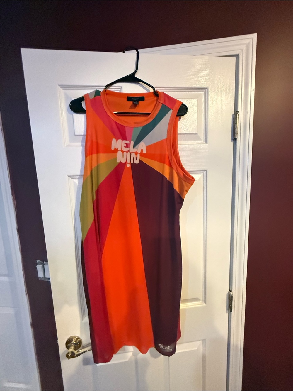 Forever 21 Orange Multicolor Graphic Mini Dress